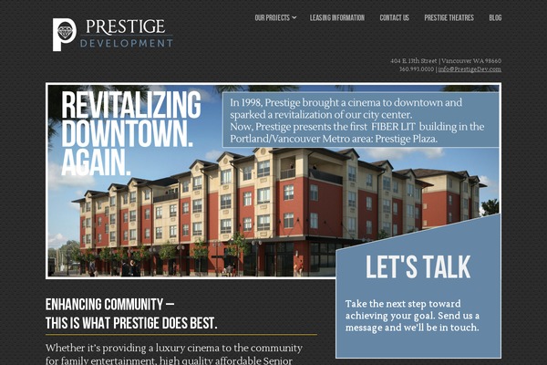 Prestige theme site design template sample