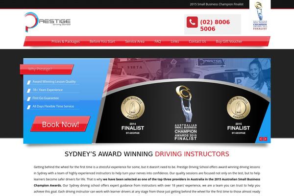 Prestige theme site design template sample