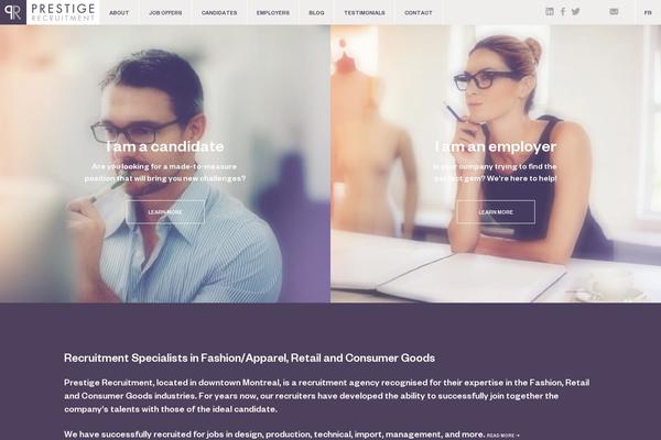 Prestige theme site design template sample