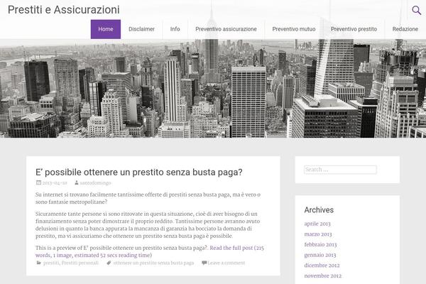 Radiate theme site design template sample