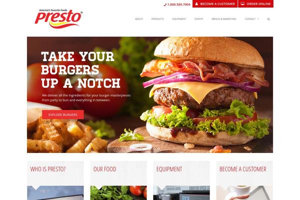 prestofoods.com site used Presto