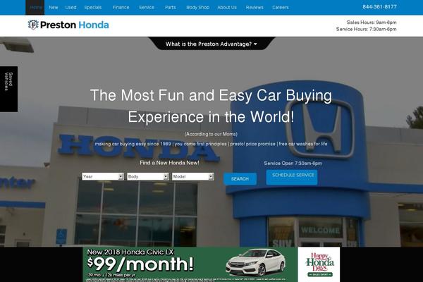 Dealer Inspire theme site design template sample