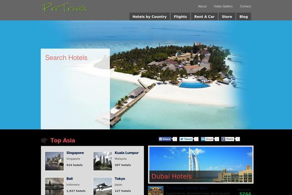pretravels.com site used Newspread