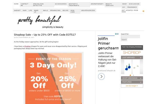 Site using Shopbop Widget plugin