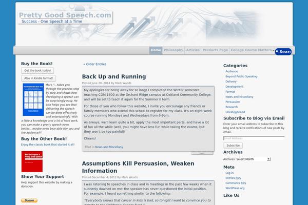 prettygoodspeech.com site used Techozoic Fluid