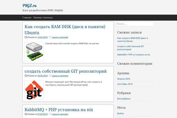 pacify theme site design template sample