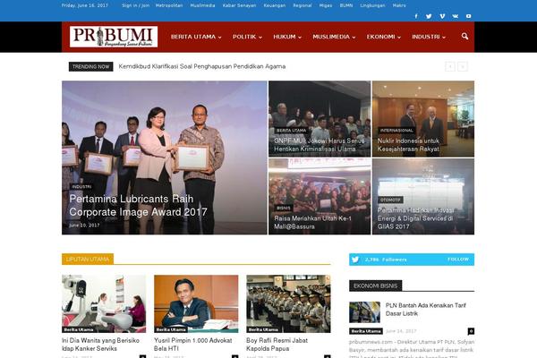 Newspaper theme site design template sample