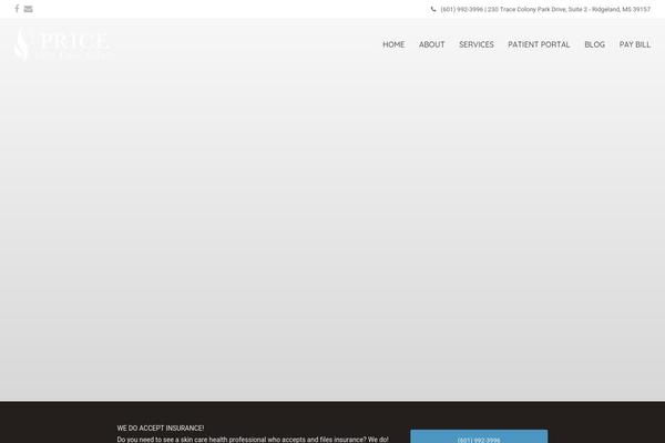 Skincare theme site design template sample