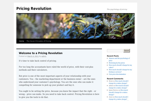 Twenty Ten theme site design template sample
