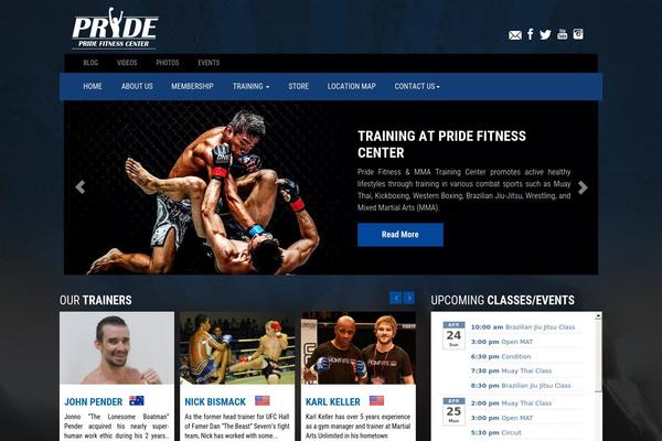 pridefitnesscenter.com site used Pride Theme