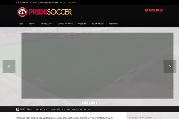 pridesoccer.info site used Page Builder Framework