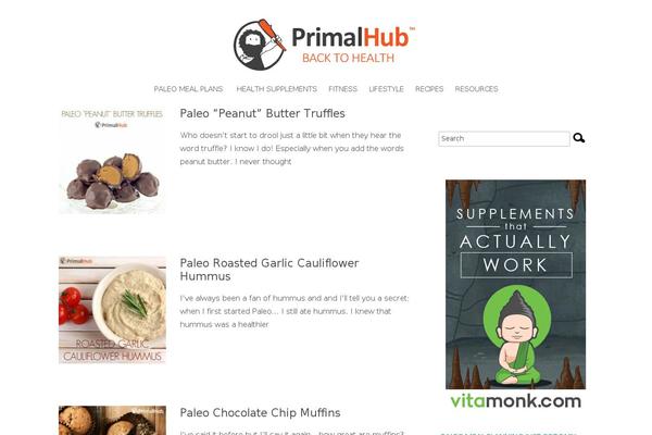 primalhub.com site used Food-blog
