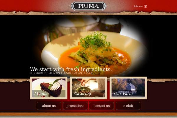 Prima theme site design template sample