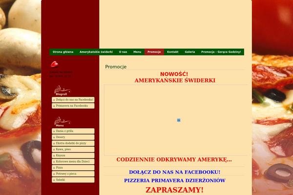 primaverapizzeria.pl site used Mov