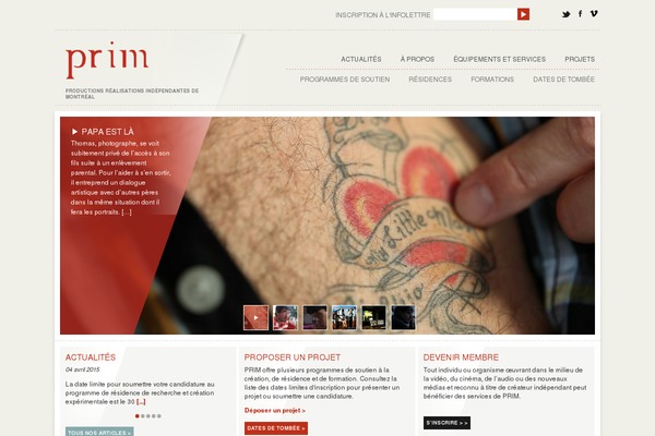 primcentre.org site used Prim