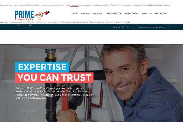 Plumberx theme site design template sample
