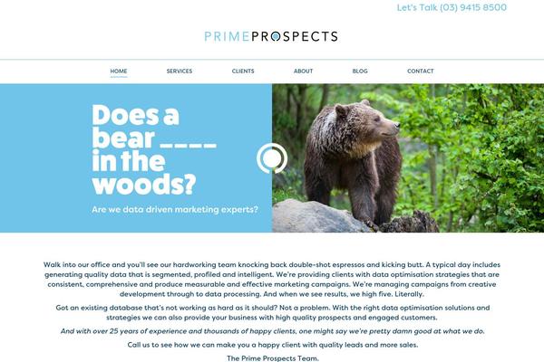 The7 Child theme site design template sample