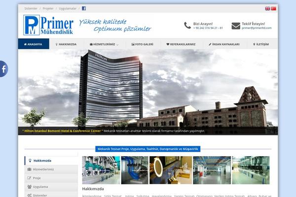 Primer theme site design template sample