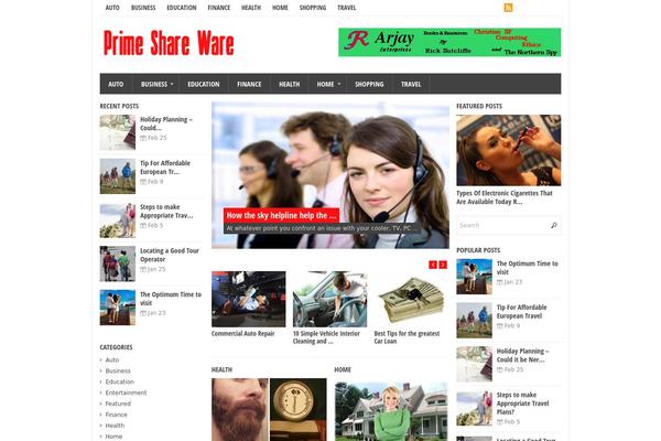 Eris theme site design template sample