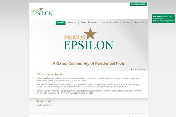 Vulcan theme site design template sample