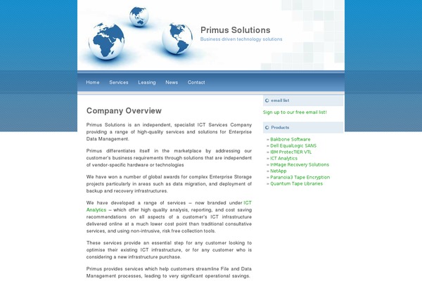 primusuk.com site used LiasBlueWorld
