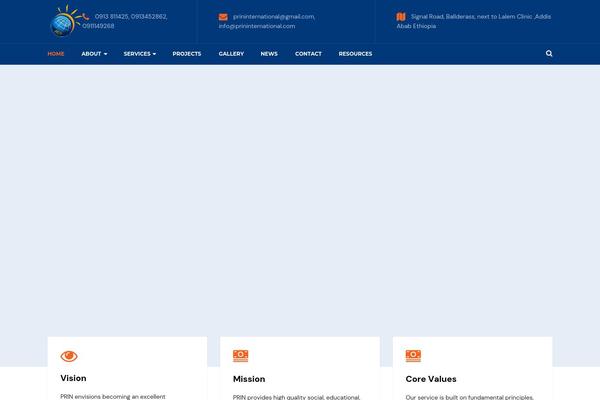 Site using Cool Timeline plugin