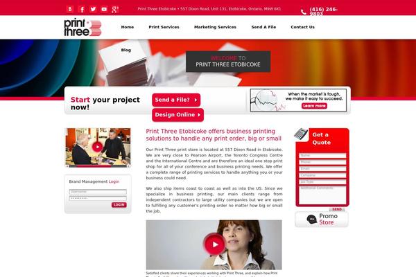 print3etobicoke.com site used Printthree