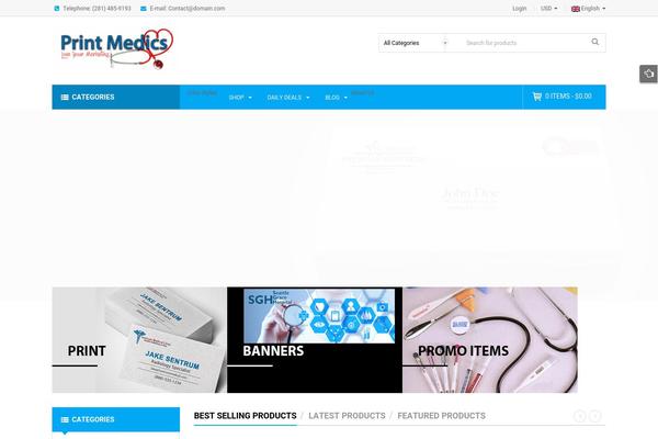 printmedics.com site used Shoppystore-child-theme