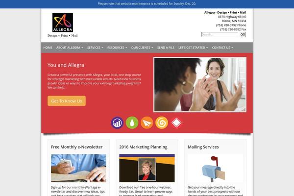 Allegra theme site design template sample