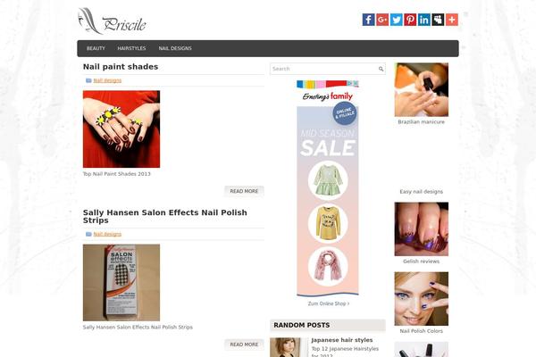 Side theme site design template sample