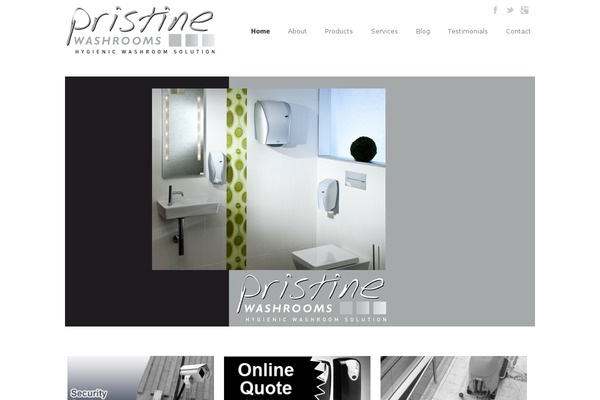 Pristine theme site design template sample