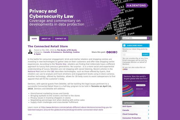 privacyanddatasecuritylaw.com site used Dentons-theme