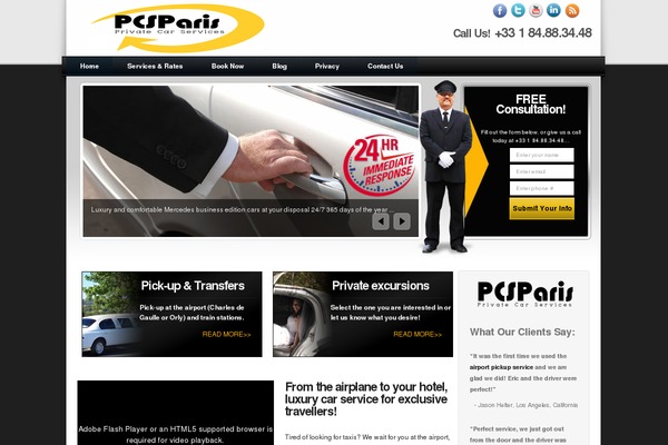 privatecarserviceparis.com site used Limoservice