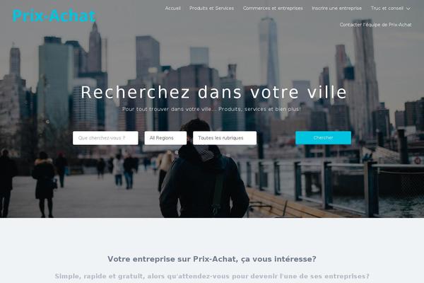Listify Child theme site design template sample