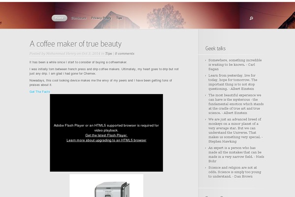 Nova theme site design template sample