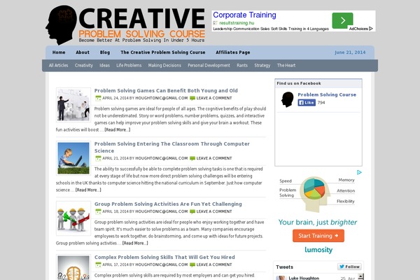 Serenity theme site design template sample