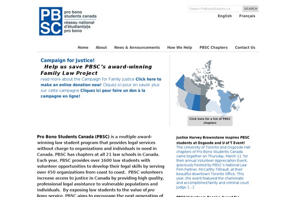Probono theme site design template sample