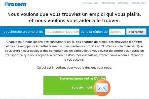 procomquebec.ca site used Procom