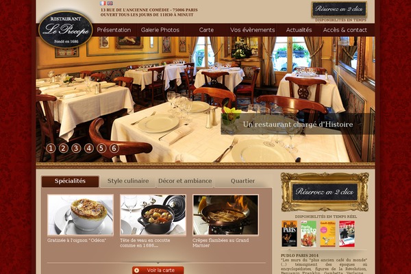 cafe-capucine theme websites examples