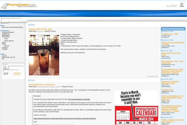 procrastinators.org site used Pco
