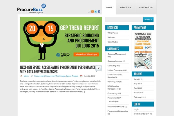 procurebuzz.com site used Cleanblog