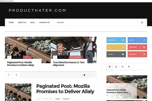 JustWrite theme site design template sample