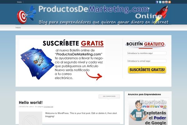 productosdemarketing.com site used Masfacilwp2.7-g