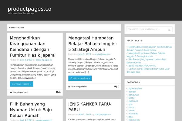 productpages.co site used Momentous Lite