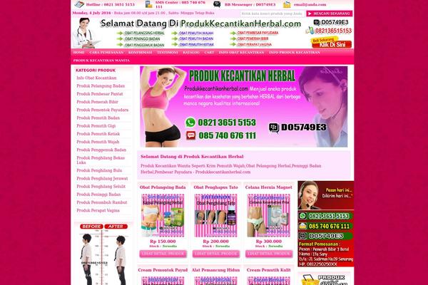 produkkecantikanherbal.com site used Indostore4