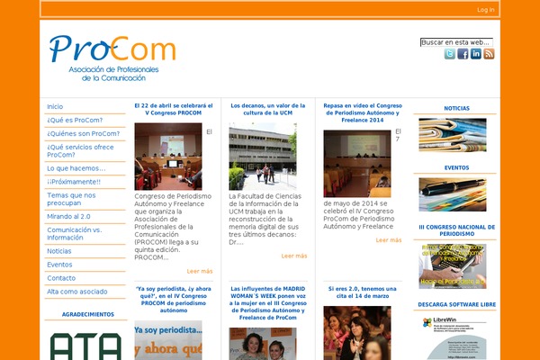 profesionalesdelacomunicacion.es site used Feed Me, Seymour