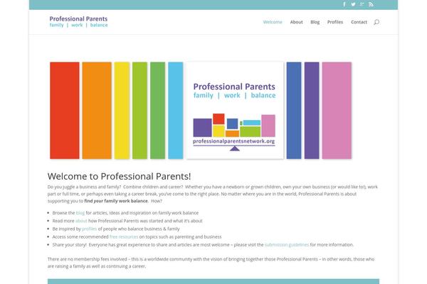 professionalparentsnetwork.org site used Divi