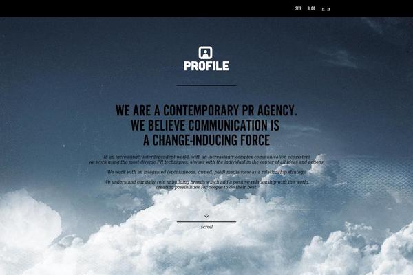 Profile theme site design template sample