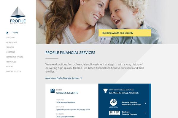 Profile theme site design template sample