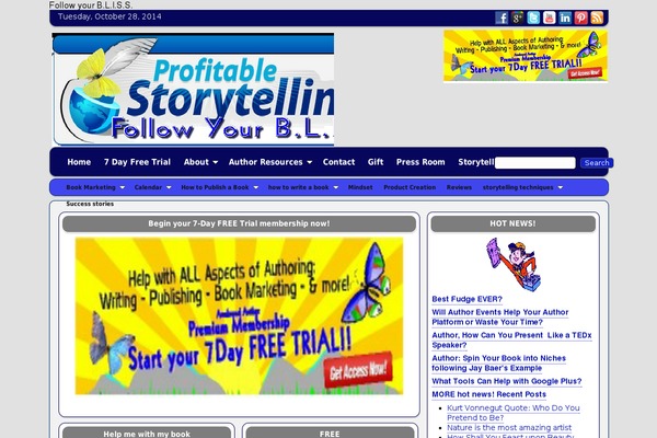 profitablestorytelling.com site used Myinstantthemeb